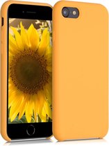 kwmobile telefoonhoesje geschikt voor Apple iPhone SE (2022) / iPhone SE (2020) / iPhone 8 / iPhone 7 - Hoesje met siliconen coating - Smartphone case in mango
