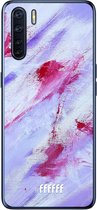 6F hoesje - geschikt voor OPPO A91 -  Transparant TPU Case - Abstract Pinks #ffffff