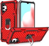 Voor Samsung Galaxy A32 5G Cool Armor PC + TPU Shockproof Case met 360 Graden Rotatie Ring Houder (Rood)