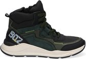 Braqeez 421982-568 Jongens Hoge Sneakers - Groen - Leer - Veters