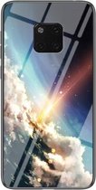 Voor Huawei Mate 20 Pro Sterrenhemelpatroon Gehard Glas + TPU Schokbestendige Beschermhoes (Heldere Sterrenhemel)