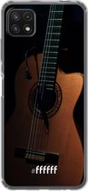 6F hoesje - geschikt voor Samsung Galaxy A22 5G -  Transparant TPU Case - Guitar #ffffff