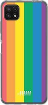 6F hoesje - geschikt voor Samsung Galaxy A22 5G -  Transparant TPU Case - #LGBT #ffffff