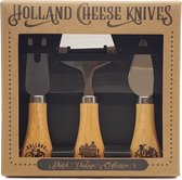 Kaasmessen - Hout - Souvenir - Cadeau Set - Twee Messen En Een Kaasschaaf