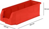 Kunststof stapelbak LF 421 rood 500x156x143mm (LXBxH)