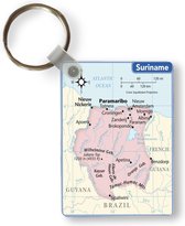 Sleutelhanger - Een illustratie van Surinaams grondgebied - Uitdeelcadeautjes - Plastic