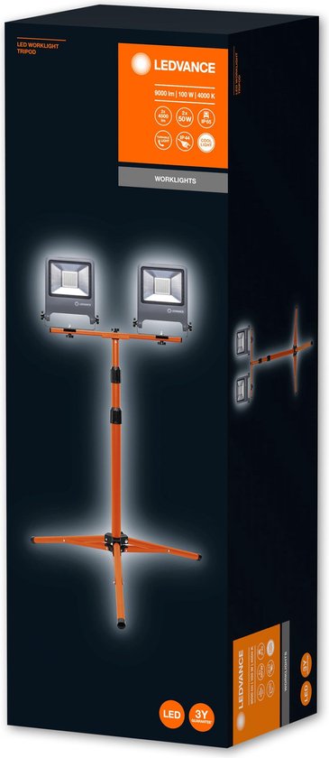 Prestige uitgehongerd bang Osram Tripod LED bouwlamp - 2x 50 watt - statief in hoogte verstelbaar |  bol.com