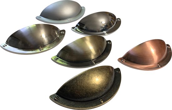 Lot De 6 Poignées De Tiroir/porte En Acier Chromé – Style Industriel, Entraxe 9,6 Cm