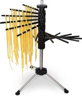 Navaris pasta droogrek - Inklapbaar pastarek - Droogrek voor zelfgemaakte spaghetti en noedels - Pastadroger met 16 armen - Tot 2 kg - Zwart