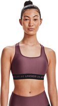 UA Crossback Mid Bra-Ash Plum / Black / Ash Plum maat: S