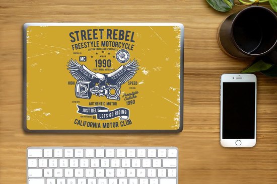 Sticker ordinateur portable - 12,3 pouces - Moteur - Vintage - Citation