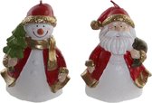 Kaars DKD Home Decor Kerstmis (2 pcs) (6.5 x 6 x 10 cm)