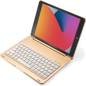 iPad 10.2 2020 Hoesje Toetsenbord Hoes Luxe Keyboard Case Cover - Goud
