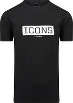 Icons - Heren Tee SS Originals Shirt - Zwart - Maat XL