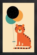 JUNIQE - Poster in houten lijst Time To Celebrate -20x30 /Ivoor &