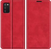 Cazy Samsung Galaxy A02s Hoesje Portemonnee Book Case Kunstleer - Rood