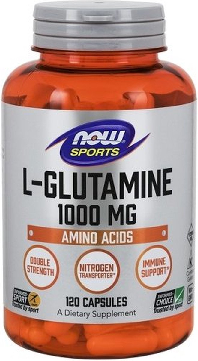 Goedkoopste NOW Foods - L-Glutamine, Dubbele Dosering, 1000 mg (120 Capsules