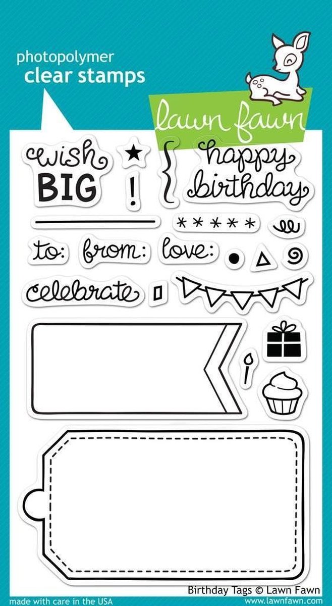 Birthday Tags Clear Stamps (LF663)