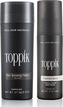 Toppik Hair Fibers Voordeelset Zwart - Toppik Hair Fibers 27,5 gram + Toppik Fiberhold Spray 118 ml - Voor direct voller haar