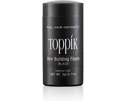 Toppik Hair Building Fibers Zwart - 3 gram - Cosmetische Haarverdikker - Verbergt haaruitval - Direct voller haar