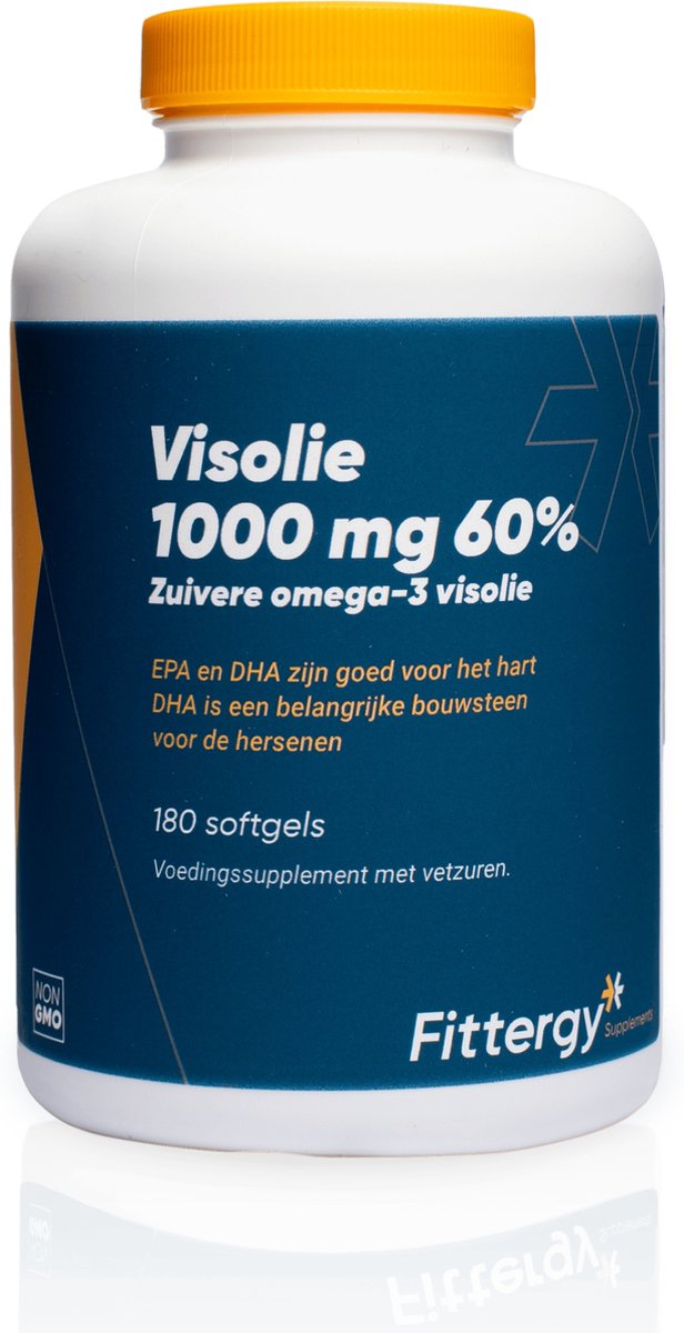 Goedkoopste Fittergy Supplements - Visolie 1000 mg 60 - 180 softgels - Vetzuren - voedingssupplement