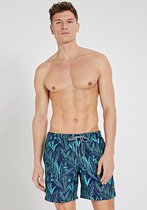 Shiwi Swimshort scratched leaves - mint groen - XXXL