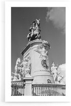 Walljar - Rider statue '69 - Zwart wit poster.