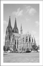 Walljar - Kölner Dom '55 - Muurdecoratie - Poster met lijst