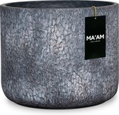 MA'AM Eden - bloempot - cilinder - 37x30  industrieel grijs  stoere plantenpot voor buiten / binnen
