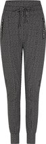 Zoso Broek Do Print Travel Pant 215 Black/offwhite Dames Maat - 48