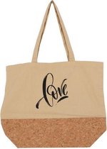 Multifunctionele tas Love Beige Textiel (15 x 36 x 45 cm)