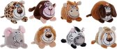 Knuffel DKD Home Decor Polyester Dier (8 pcs) (10 x 13 x 10 cm)