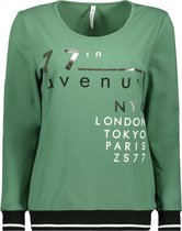 Zoso T-shirt Paris Shirt With Print 215 Green Dames Maat - M
