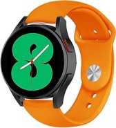 Strap-it Sport horlogebandje - geschikt voor Samsung Galaxy Watch 6 / 6 Classic / Watch 5 / 5 Pro / Watch 4 / 4 Classic - sport siliconen bandje voor Galaxy Watch 4-5-6 alle varianten - oranje