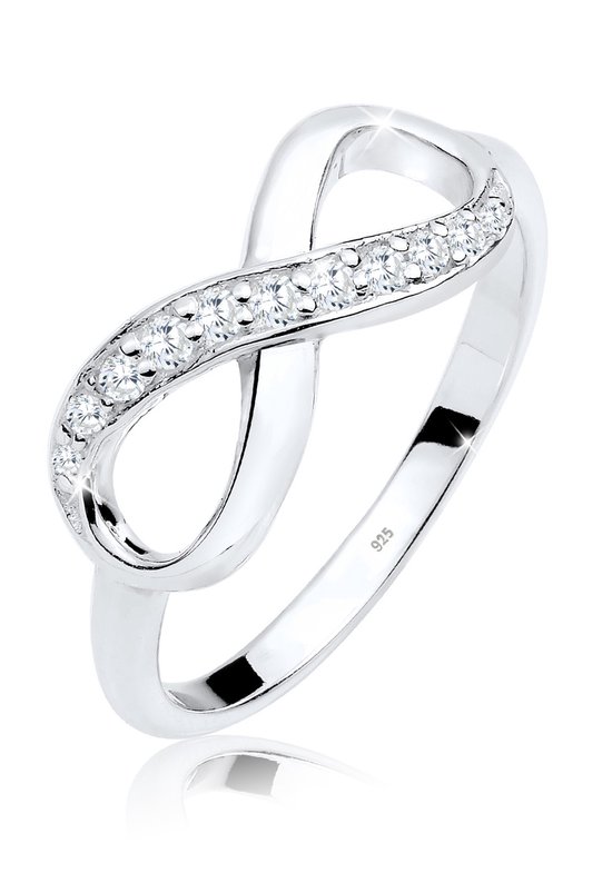 Elli Dames Armbanden Dames Infinity Symbol Infinity Basic met Kristallen in 925 Sterling Zilver