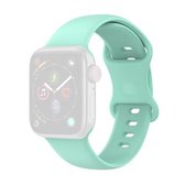 Siliconen vervangende horlogebanden, maat: groot formaat voor Apple Watch Series 6 & SE & 5 & 4 40 mm / 3 & 2 & 1 38 mm (blauwgroen)