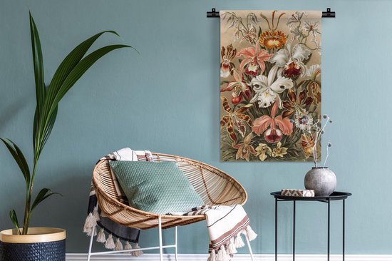 Wandkleed - Wanddoek - Orchidee - Ernst Haeckel - 60x90 cm - Wandtapijt - Afbeelding 6