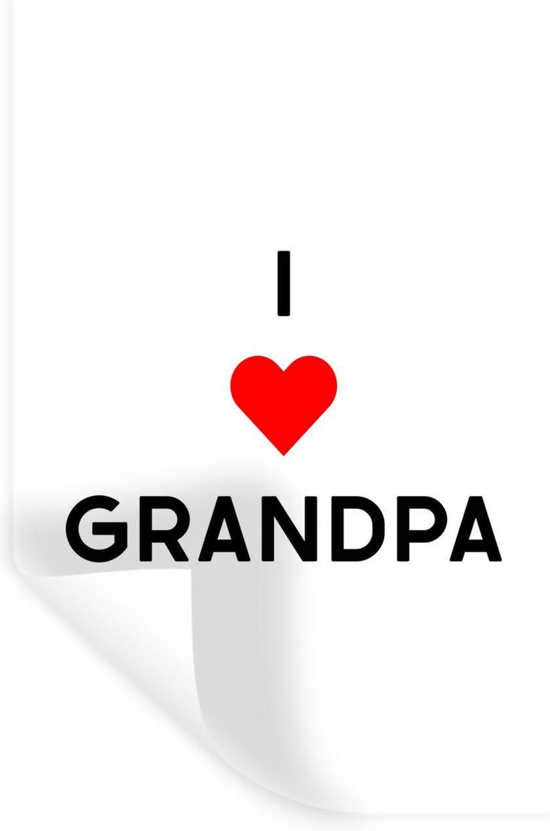 Muurstickers - Sticker Folie - Quotes - Spreuken - Vaderdag - I love grandpa - 60x90 cm - 