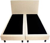 Bedworld Boxspring 140x200 - Lederlook - Gebroken wit (MD921)