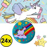 Decopatent® Uitdeelcadeaus 24 STUKS Metalen Unicorn Yoyo's - Jojo's Metaal - Traktatie Uitdeelcadeautjes voor kinderen - Speelgoed