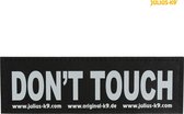 2 Julius-K9® tekstlabels | L DON'T TOUCH Zwart | 2 stuks