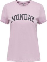 ONLY Weekday Life Reg S/S College Box ROSE XL