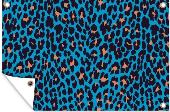 Posters de jardin Imprimé léopard - Design - Blauw - 90x60 cm