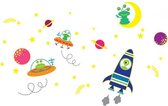 muursticker glow-in-the-dark Galaxy junior PVC 105 cm