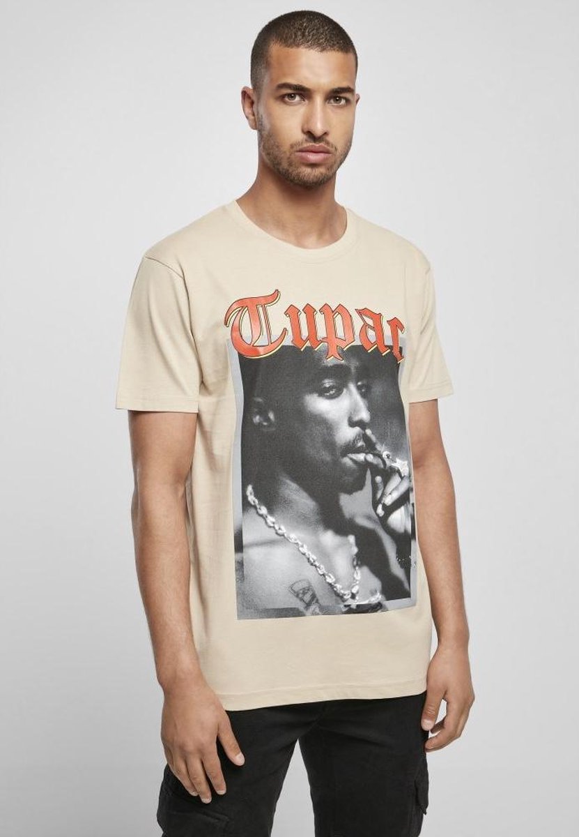 Mister Tee Tupac Tupac California Love Heren T-shirt XS Beige