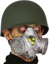 verkleedmasker Nuclear PVC zilver one-size