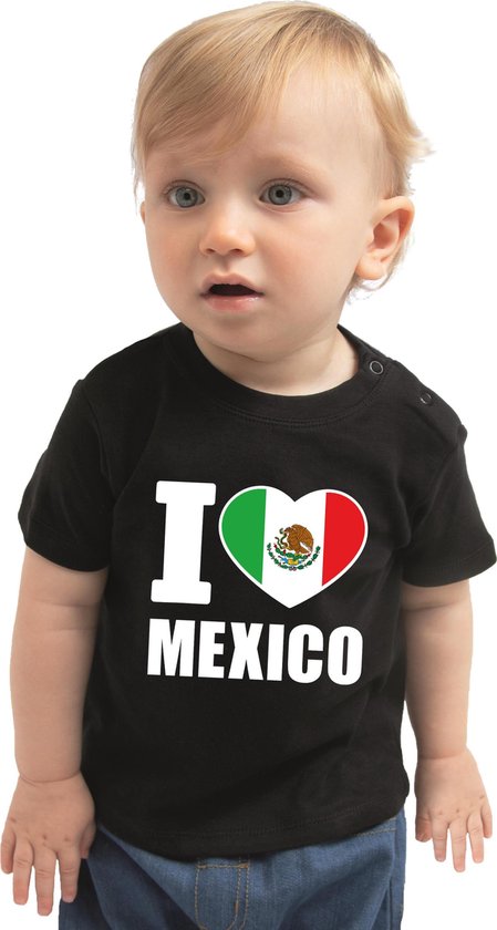 T-shirt bébé I love Mexico noir garçons et filles - Cadeau de maternité -  Vêtements de... | bol.com