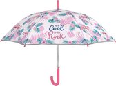 paraplu Flamingo meisjes 85 cm fiberglass roze