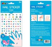 nagelstickers Ocean meisjes 23 x 11 cm 78 stuks