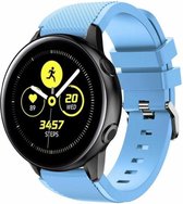 Siliconen Smartwatch bandje - Geschikt voor  Samsung Galaxy Watch Active silicone band - zandblauw - Strap-it Horlogeband / Polsband / Armband